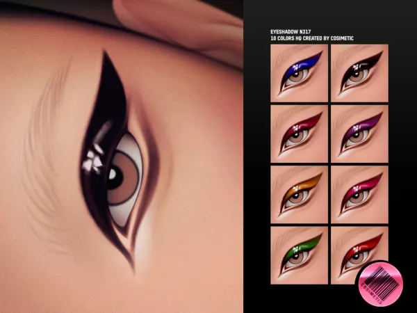 Maxis Match Gothic Eyeshadow N317 by cosimetic - The Sims 4 Custom Content