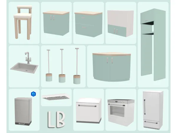 Mix Kitchen Mega Pack 43310450277903 by JOEY - The Sims 4 Custom Content