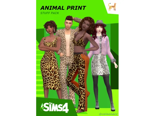 Maxis Match Animal Print Stuff Pack by Celaenacc - The Sims 4 Custom Content