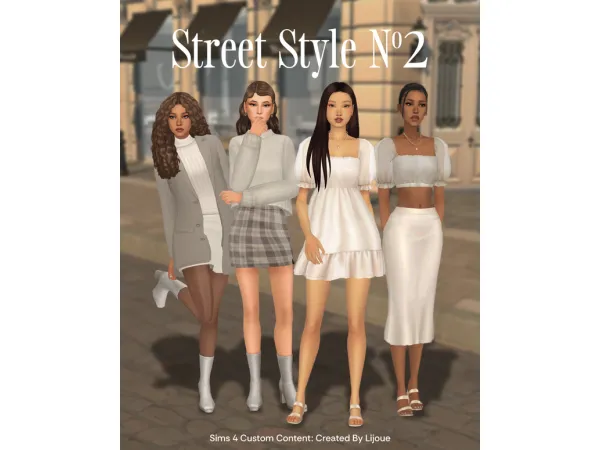 Maxis Match Street Style 2 by LIJOUE - The Sims 4 Custom Content