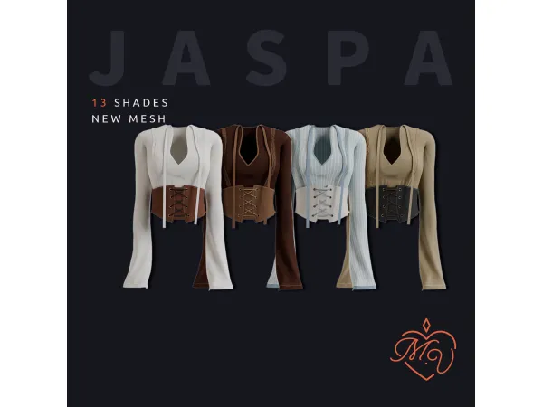 Mix Jaspa Top by MissValentine - The Sims 4 Custom Content