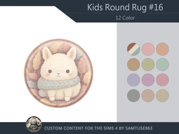 Mix Kids Round Dance Rug 16 Samtuse963 - The Sims 4 Custom Content