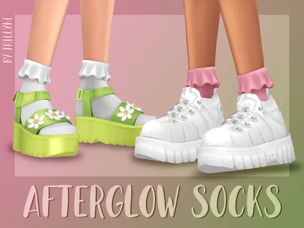 Maxis Match Afterglow Socks by Trillyke - The Sims 4 Custom Content