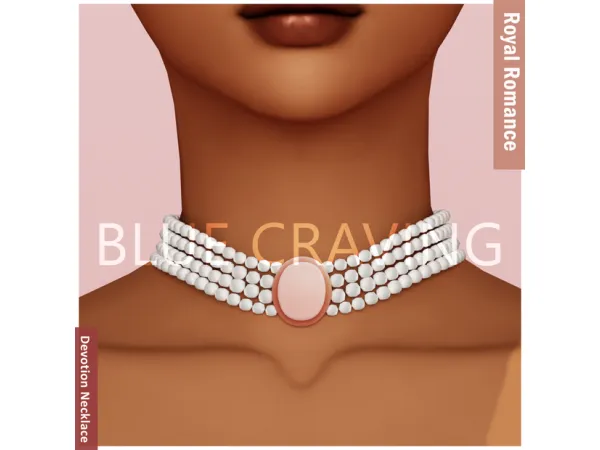 Mix [Blue Craving] Royal Devotion Necklace - The Sims 4 Custom Content