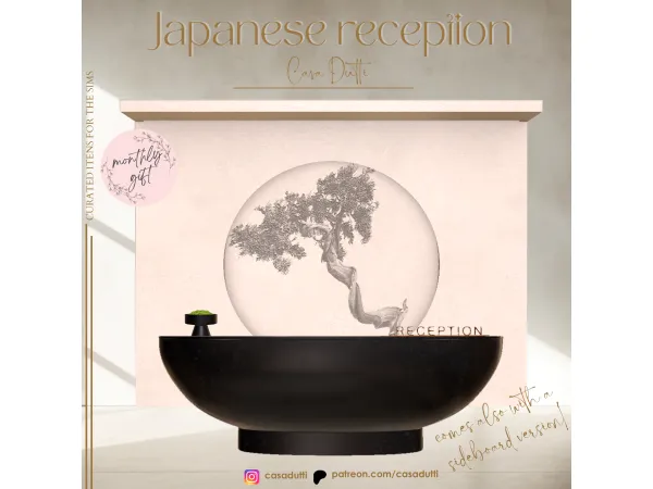 Mix Japanese reception by Casa Dutti - The Sims 4 Custom Content
