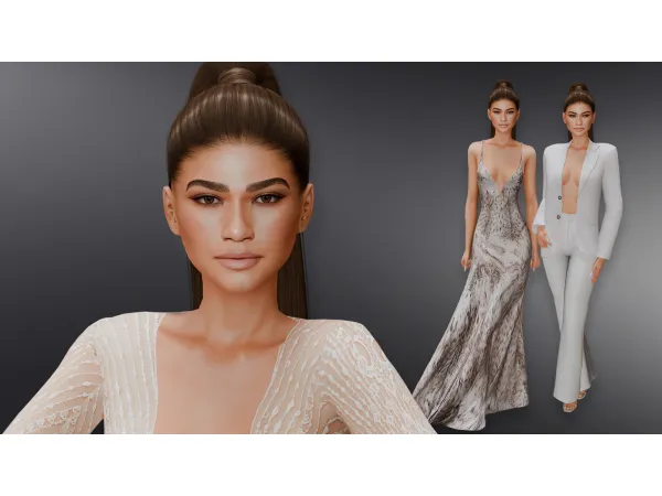 Alpha ZENDAYA by Jolea - The Sims 4 Custom Content