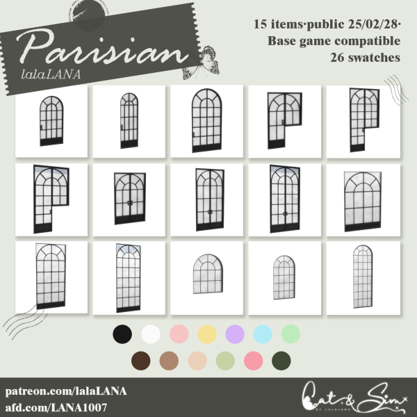 Mix Parisian Set by simsfinds - The Sims 4 Custom Content