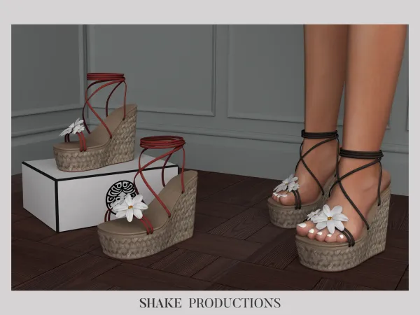 Alpha Sofia Wedge Heels - The Sims 4 Custom Content