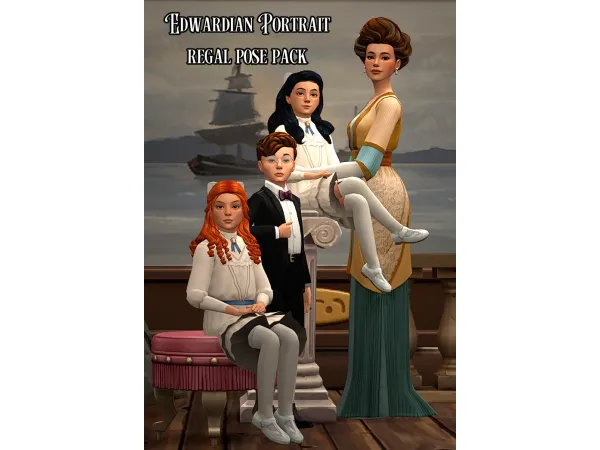 Maxis Match 1912 Edwardian Regal Posepack by AntiquatedSimmer - The Sims 4 Custom Content