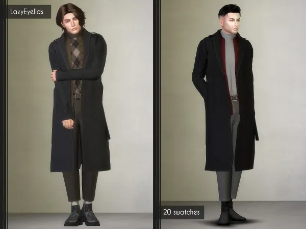 Alpha Male coat set 1 - The Sims 4 Custom Content