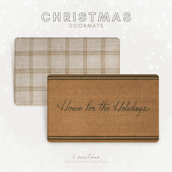 Mix Christmas 2023 Doormats by simsfinds - The Sims 4 Custom Content