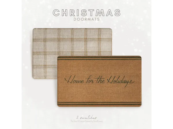 Mix Christmas 2023 Doormats by Sims4Luxury - The Sims 4 Custom Content