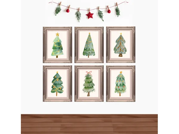 Mix TKH Christmas Tree Memories Picture portatil by universo - The Sims 4 Custom Content