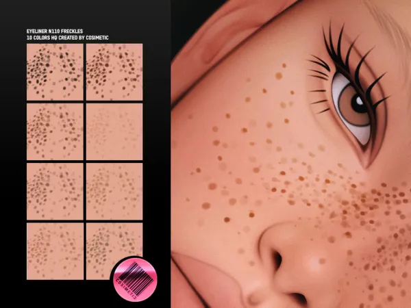 Maxis Match Realistic Freckles Details N110 by cosimetic - The Sims 4 Custom Content