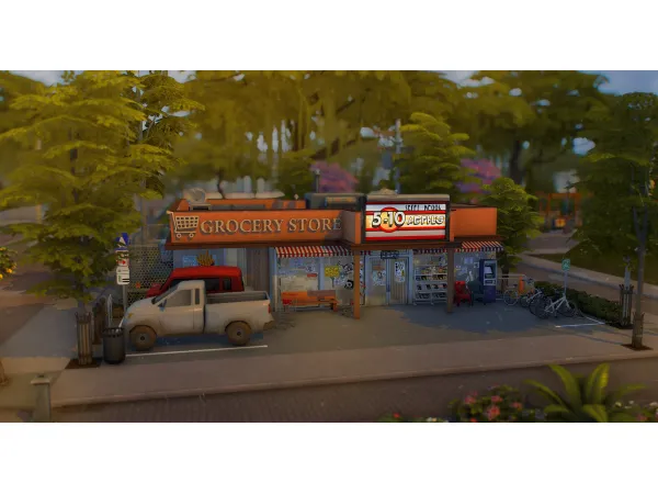 Maxis Match SS Grocery store with by charmyy - The Sims 4 Custom Content
