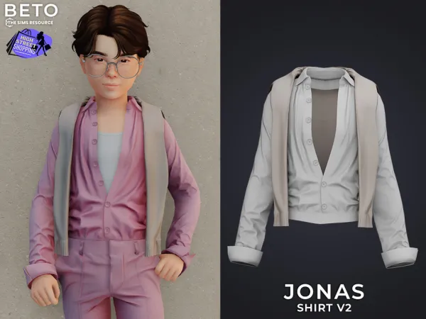 Alpha Jonas (Shirt V2 Child Version) by Beto_ae0 - The Sims 4 Custom Content