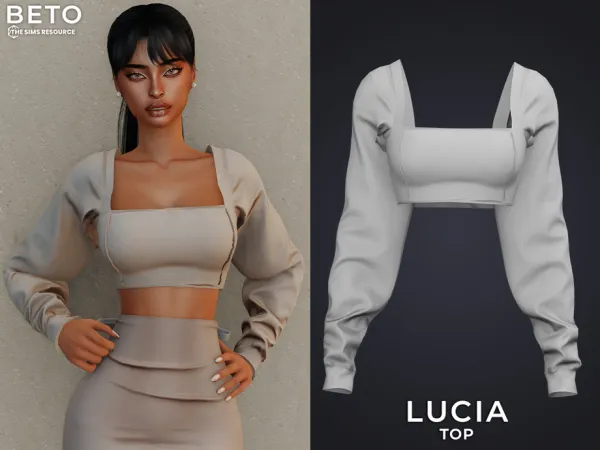 Mix Lucia (Top) by Beto_ae0 - The Sims 4 Custom Content