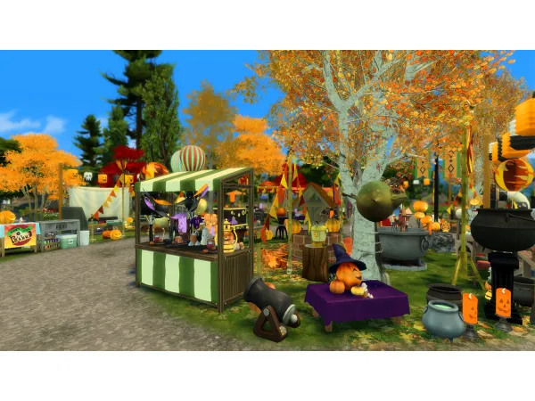 Mix TRICK OR TREAT PARK by SimsClutterChaos - The Sims 4 Custom Content