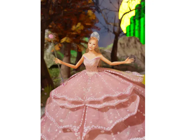 Alpha GLINDA DRESS by Simsbybri - The Sims 4 Custom Content