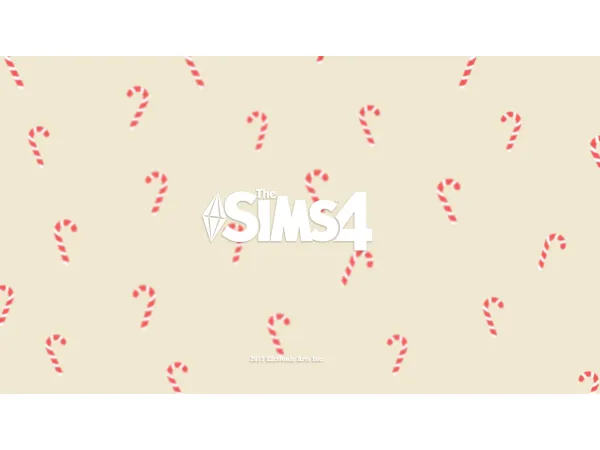 Mix SERENA Candy Cane opening screen OVERRIDE - The Sims 4 Custom Content