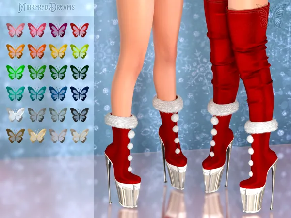 Mix Boots Christmas 2024 - The Sims 4 Custom Content