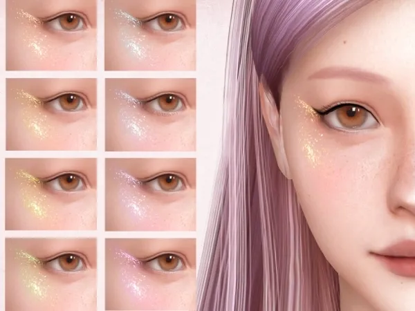 Alpha Flora Eye Makeup Set - The Sims 4 Custom Content