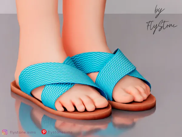 Mix Child Slippers by FlyStone - The Sims 4 Custom Content