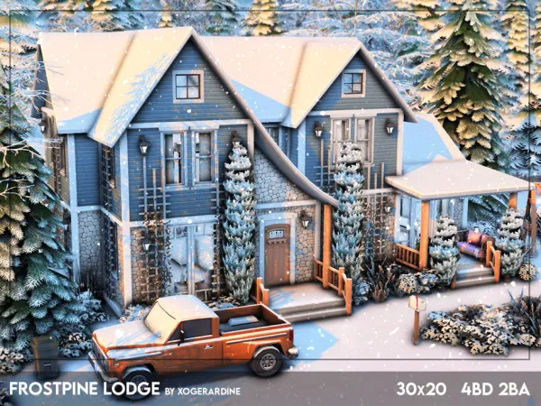 Maxis Match Frostpine Lodge (NO ) by xogerardine - The Sims 4 Custom Content