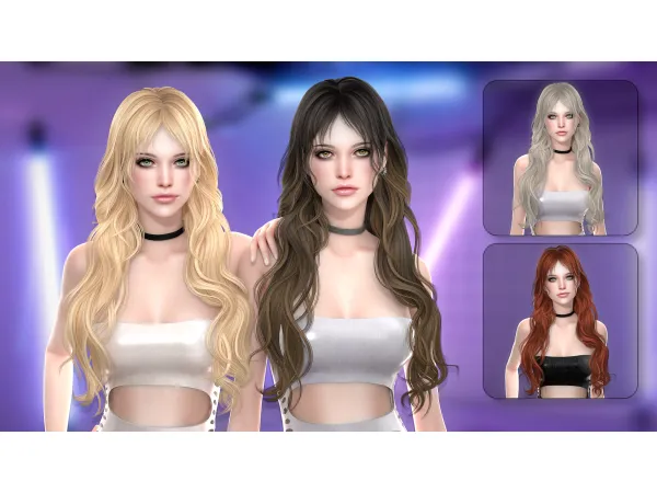Alpha PERFUME LILY HAIRSTYLE by Newsea - The Sims 4 Custom Content
