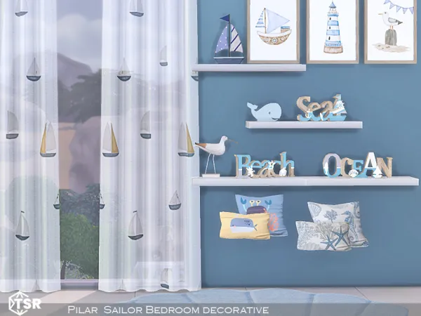 Mix Sailor Decorative by Pilar - The Sims 4 Custom Content