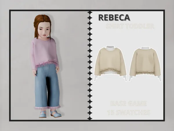 Alpha Rebeca Shirt Toddler - The Sims 4 Custom Content