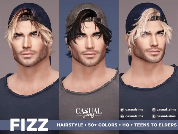 Alpha Fizz Hairstyle - The Sims 4 Custom Content