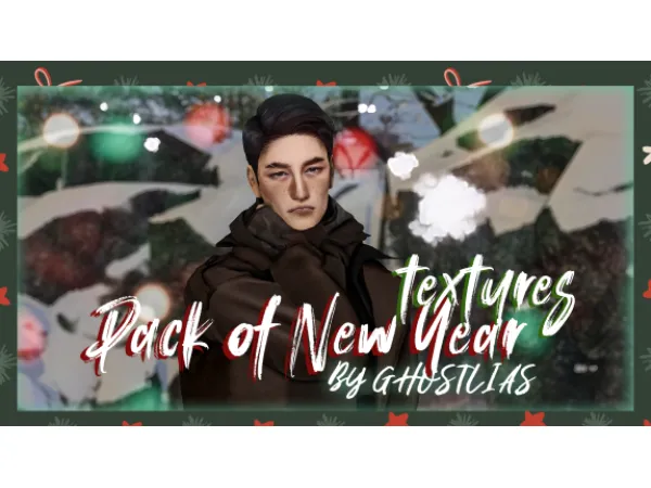 Mix Pack of New Year textures by ghostlias - The Sims 4 Custom Content