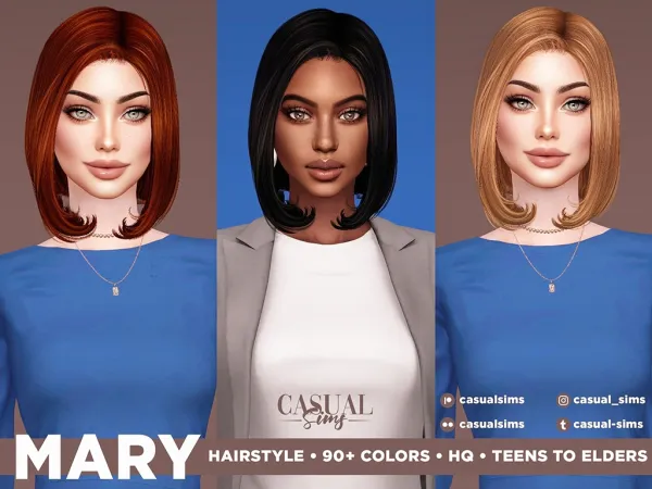 Alpha Mary Hairstyle - The Sims 4 Custom Content