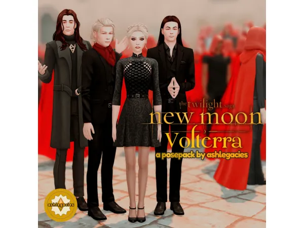 Mix New Moon Volterra Posepack - The Sims 4 Custom Content