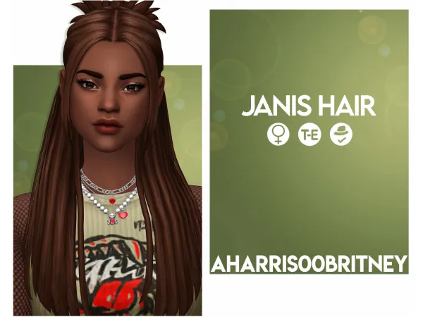 Maxis Match Janis Hair by aharris00britney - The Sims 4 Custom Content