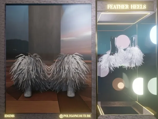 Mix Feather Heels - The Sims 4 Custom Content