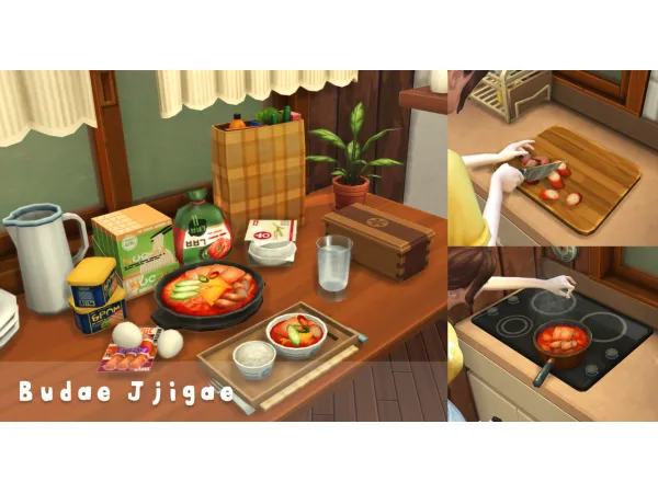 Maxis Match October 2024 Recipe_Budae Jjigae by oni28 - The Sims 4 Custom Content