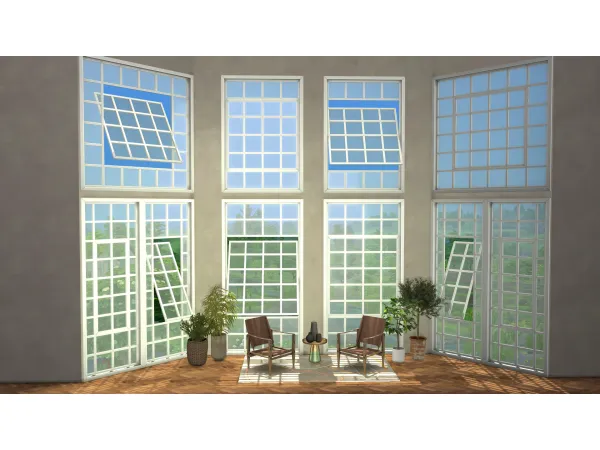 Mix SPACE WINDOWS PART 1 by Mincsims - The Sims 4 Custom Content