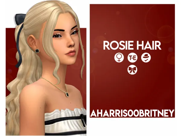Maxis Match Rosie Hair by aharris00britney - The Sims 4 Custom Content