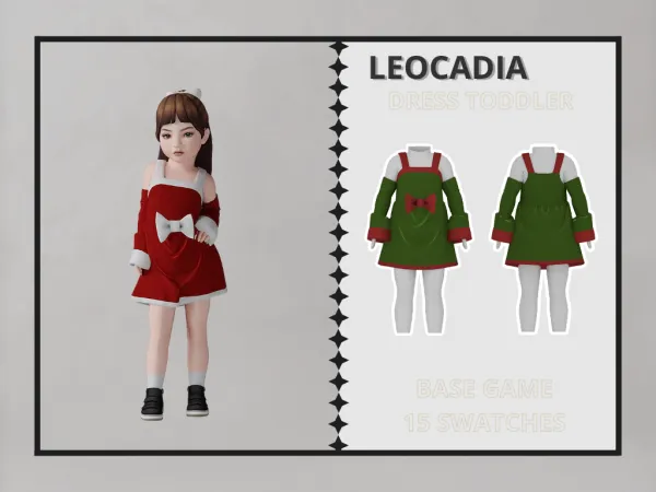 Alpha Leocadia Dress Toddler - The Sims 4 Custom Content