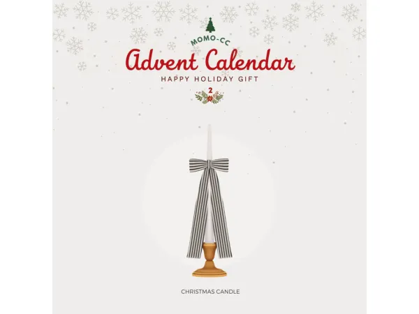 Maxis Match Advent Calendar 2024 Christmas Candle by MOMOCC - The Sims 4 Custom Content