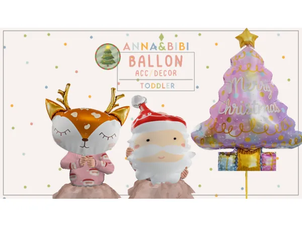 Alpha Ballon decor and acc [AnnaBibi] - The Sims 4 Custom Content