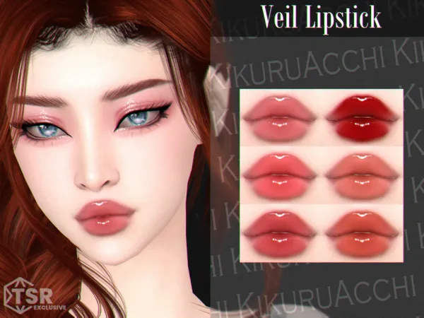 Mix Veil Lipstick by Kikuruacchi - The Sims 4 Custom Content