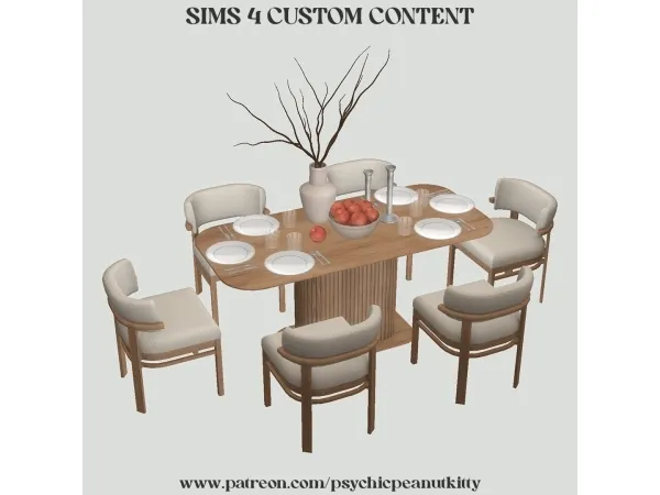 Mix December Dining Room - The Sims 4 Custom Content