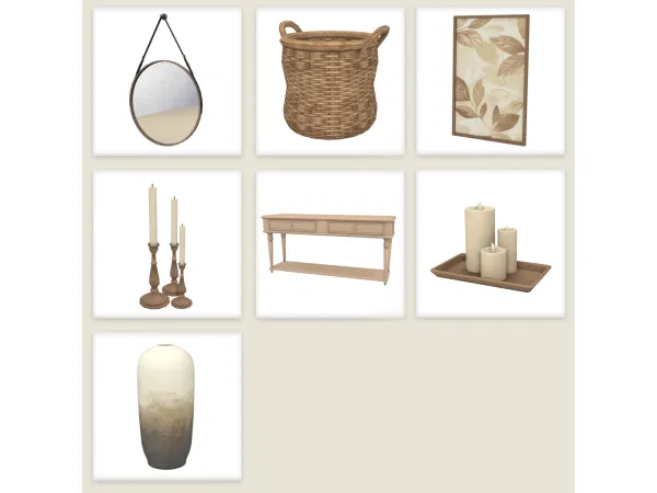 Maxis Match Hallway Set by Comiko - The Sims 4 Custom Content