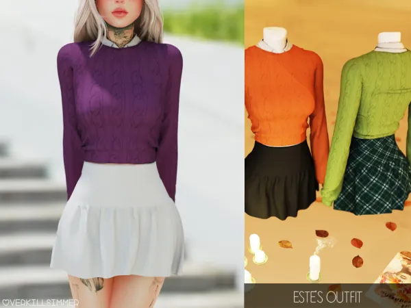 Mix Este's outfit - The Sims 4 Custom Content