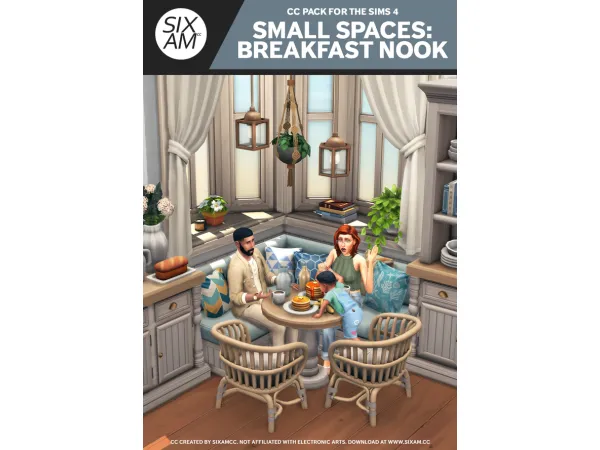 Small Spaces: Breakfast Nook (CC Pack for The Sims 4) by Sixamcc