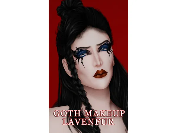 Mix LAVENFUR GOTH MAKEUP PACK - The Sims 4 Custom Content