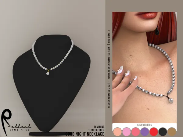 Alpha GOOD NIGHT NECKLACE - The Sims 4 Custom Content